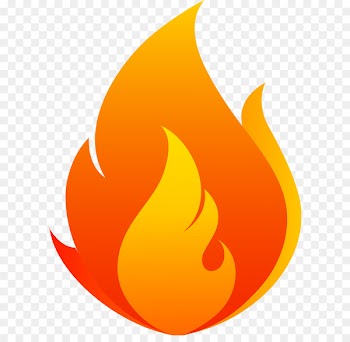 Red vector flowing flames 