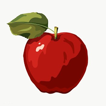 Red vectorized apple illustration sticker | Free  transparent png - 2337331