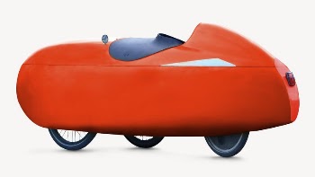 Red velomobile collage element psd | Free PSD - rawpixel