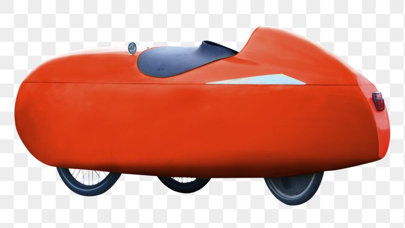 Red velomobile png sticker, transparent | Free PNG - rawpixel