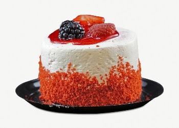Red velvet cake collage element | Free PSD - rawpixel