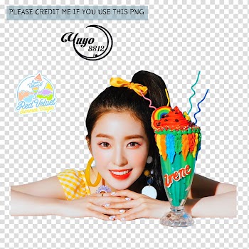 RED VELVET POWER UP, yellow ribbon with text overlay transparent background PNG clipart