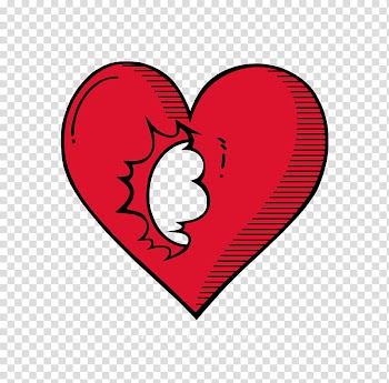 Red Velvet Russian Roulette Heart, broken heart illustration transparent background PNG clipart