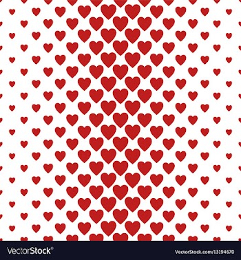 Red vertical heart pattern background design vector image