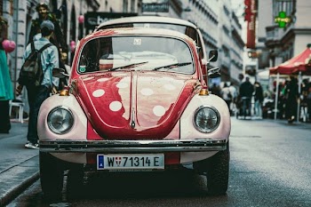 red Volkswagen Beetle