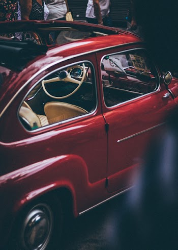 Red Volkswagen Beetle Coupe With Sunroof