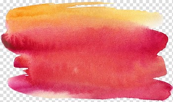 Red watercolor brush effect transparent background PNG clipart