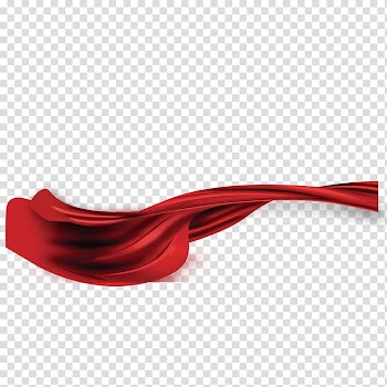 Red waving cloth illustration, Red cloth transparent background PNG clipart