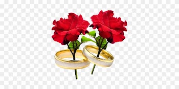 Red Wedding Border Png Wedding Clipart - Wedding Ring Flower Png
