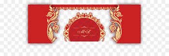 Red Wedding Poster - Creative wedding red background 