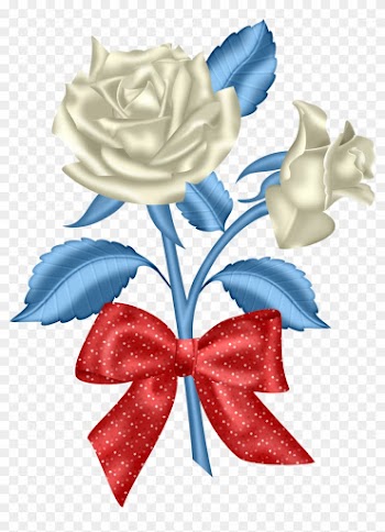 Red White &amp; Blue - Red White And Blue Flowers Clipart