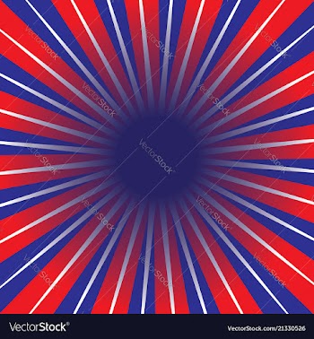 Red white and blue rays vector image
