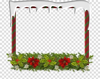 Red, white, and green Christmas frame illustration, Christmas Day Frames graph, taobao page decoration transparent background PNG clipart