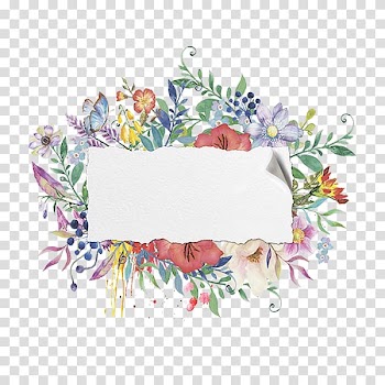 Red, white, and green floral , Watercolor painting, Hand painted watercolor floral frame material transparent background PNG clipart