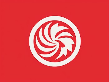 Red & white design generated by A.I, idea for your logo