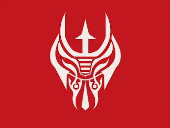 Red & white design generated by A.I, idea for your logo