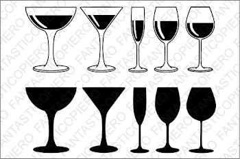 Red, white wine Glasses SVG files for Silhouette Cameo and Cricut ...
