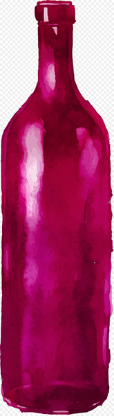 Red Wine Bottle Watercolor painting - Hand painted red wine bottle 