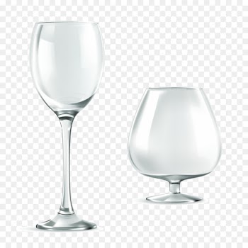 Red Wine Sparkling wine Cup Wine glass - Vector transparent glass goblet 