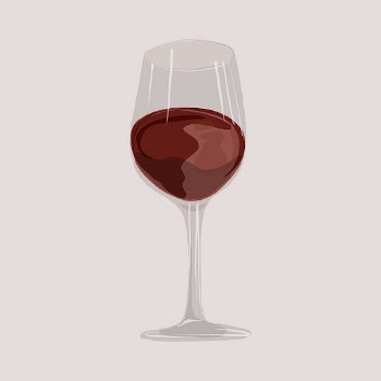 Red wine sticker, alcoholic drinks | Free PSD Illustration - rawpixel