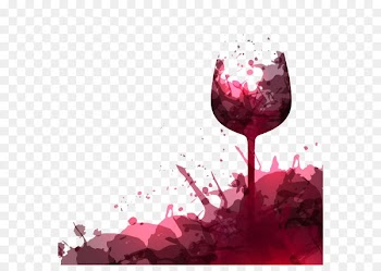 Red Wine Wine glass Wedding RSVP - FIG wine stains Creative 