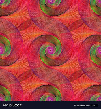 Red wired abstract spiral background design vector image