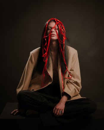 red woman studio pretty