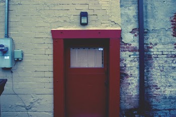 Red Wooden Door