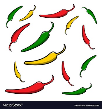 red yellow green pepper pattern