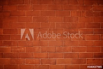Reddish orange brick wall textured background