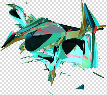 RedfoxGfx effekt Cd , green and black abstract illustration transparent background PNG clipart