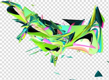 RedfoxGfx effekt Cd , green and black abstract painting illustration transparent background PNG clipart