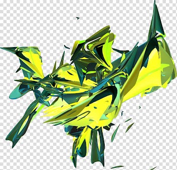 RedfoxGfx effekt Cd , green and yellow abstract graphic cart transparent background PNG clipart