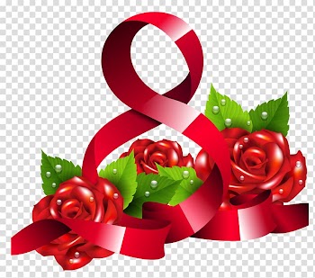 Redo roses and ribbon illustration, conducting film Information, 8 March and Roses transparent background PNG clipart