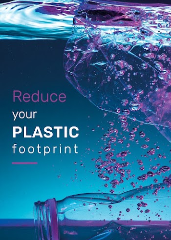 Reduce your plastic footprint poster | Free Vector Template - rawpixel