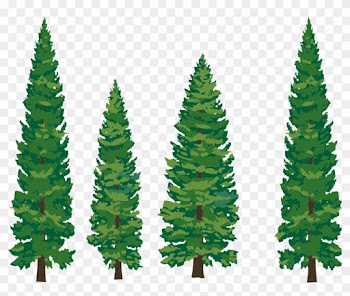 Redwood Tree With Face Clipart Png - Transparent Pine Tree Clip Art