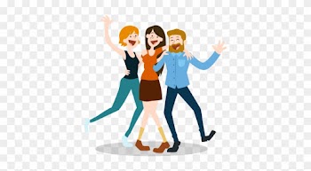 Refer To Friend - Happy People Cartoon Png