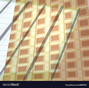 Reflection building vector image