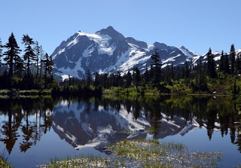 Reflection Of Mountains And Trees In Body Of Water