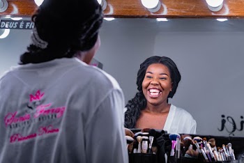 Reflective Photo of Woman Smiling