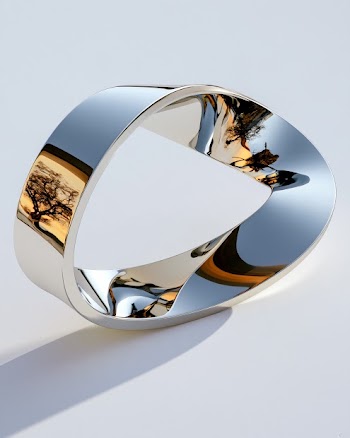 Reflective Thick Mbius Strip in 3D