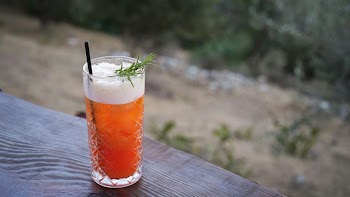 Refreshing Cocktail with Herbal Garnish