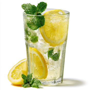 Refreshing Cold Lemonade with Mint