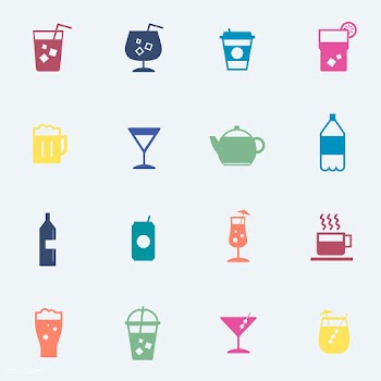 Refreshing drinks icons collection illustrati.. | Free stock vector - 444998