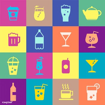 Refreshing drinks icons collection illustrati.. | Free stock vector - 445079