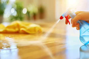 Refreshing Household Cleaning with Spray Bottle