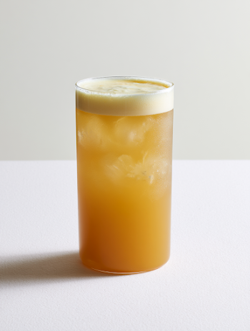 Refreshing Iced Zen Cloud Oolong Tea with Mango Foam