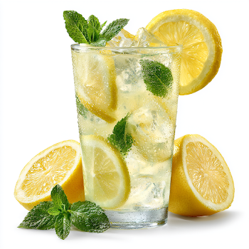 Refreshing Lemonade with Mint and Ice