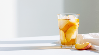 Refreshing Peach Iced Tea Still Life