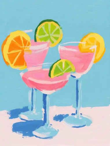 Refreshing Pink Cocktails with Citrus Refreshing Pink Cocktails with Citrus